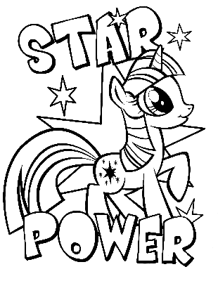 Kolorowanka gwiazda Twilight Sparkle